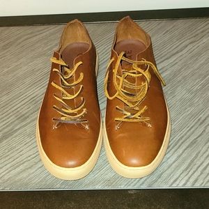 Clae Leather Chestnut Brown Shoes
